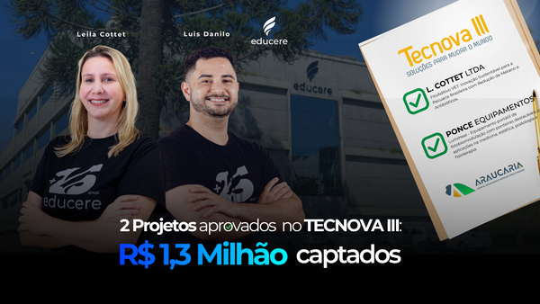 Ecossistema Educere conquista R$ 1,3 milhão no Tecnova III: inovação paranaense em dois projetos aprovados
